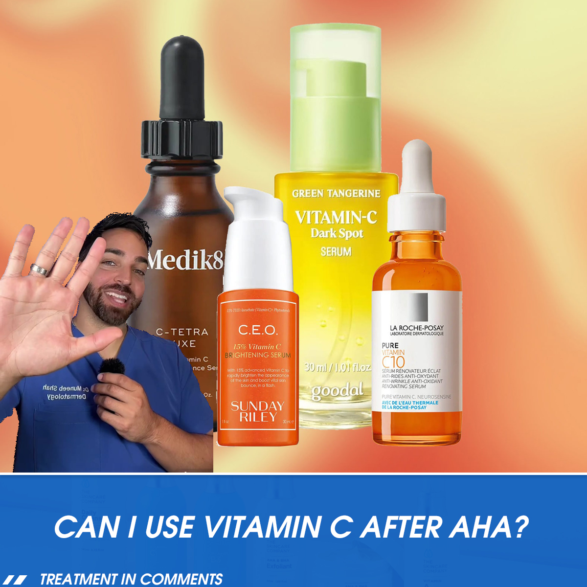 Can I use vitamin C after AHA?