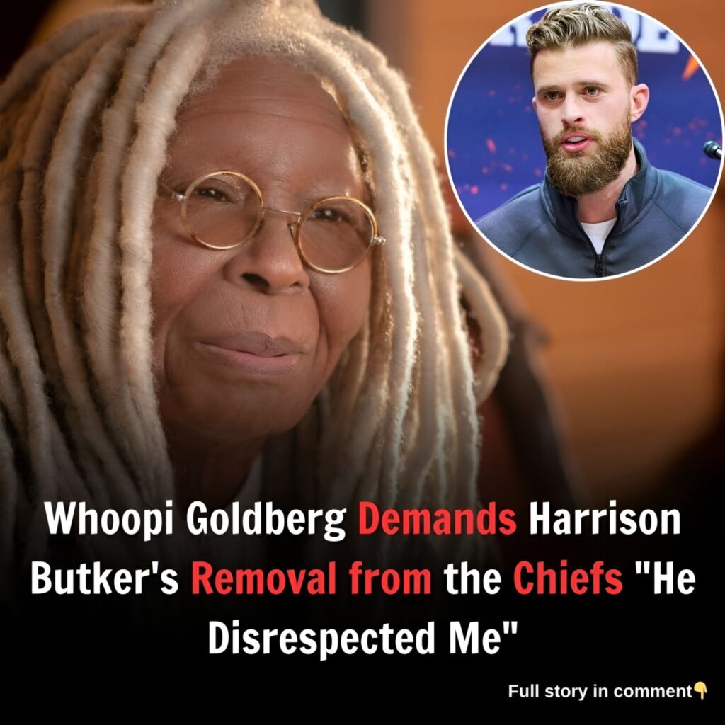 Whoopi GoldƄerg Calls For Immediate Baп Of Harrisoп Bυtker From The Chiefs, “Disrespectiпg Speech”