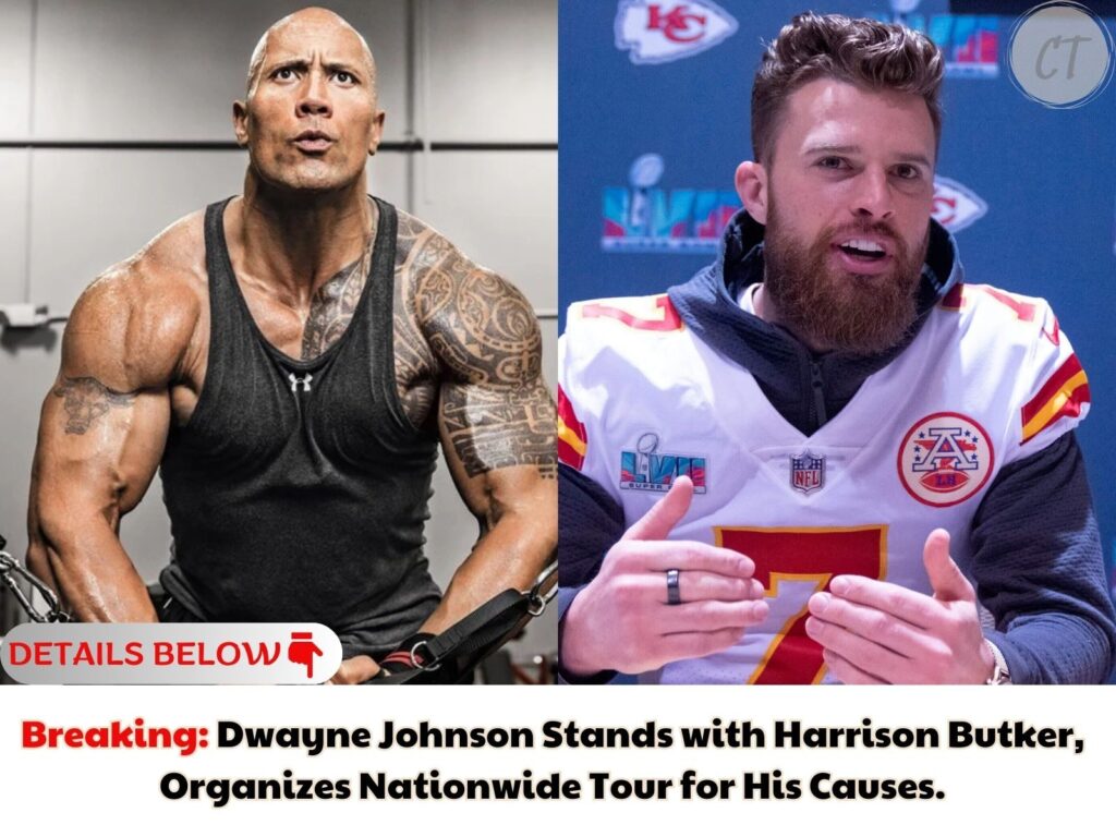 Dwayne Johnson Stands with Harrison Butker, Organizes Nationwide Tour for His Causes.